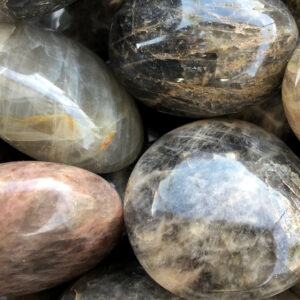 Black Moonstone Pebbles - Madagascar